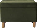 HomePop - Dinah 24" Storage Ottoman- Loden Green Velvet by HomePop