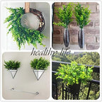 CATTREE Artificial Shrubs Bushes, Plastic Eucalyptus Leaves Fake Green Plants Wedding Indoor Outdoor Home Garden Verandah Kitchen Office Table Centerpieces Arrangements Christmas Decoration 5 pcs - Image 5
