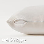 GIGIZAZA Velvet Pillow Covers 12x20 Decorative Pillows Pack of 2 Ivory | Beige - Image 4