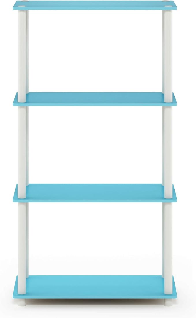 Furinno Turn-N-Tube 4-Tier Multipurpose Shelf Display Rack, Round Tubes - Image 8