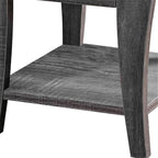 BOWERY HILL Transitional Wood Storage End Table, Solid Wood and Veneer - Image 7
