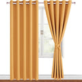 Blackout Curtains for Bedroom, 60 x 84 Inches Long, Pumpkin Orange | Thermal by Hiasan