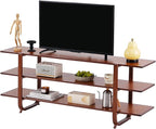 Welnow Bamboo TV Stand for Up to 65 Inch, Mid Century Modern Entertainment by LifeGetsBetterWithWelnow