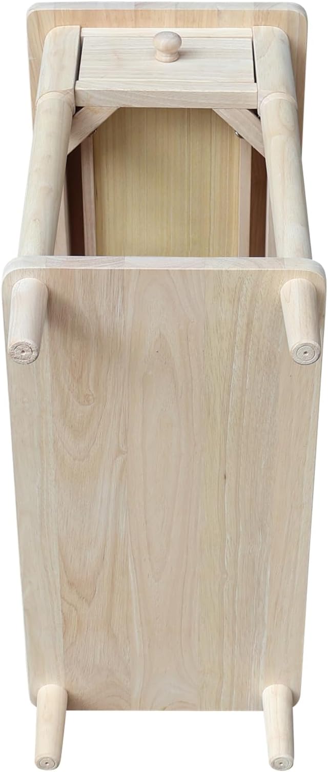 International Concepts Solid Wood Narrow Side Table Unfinished - Image 9