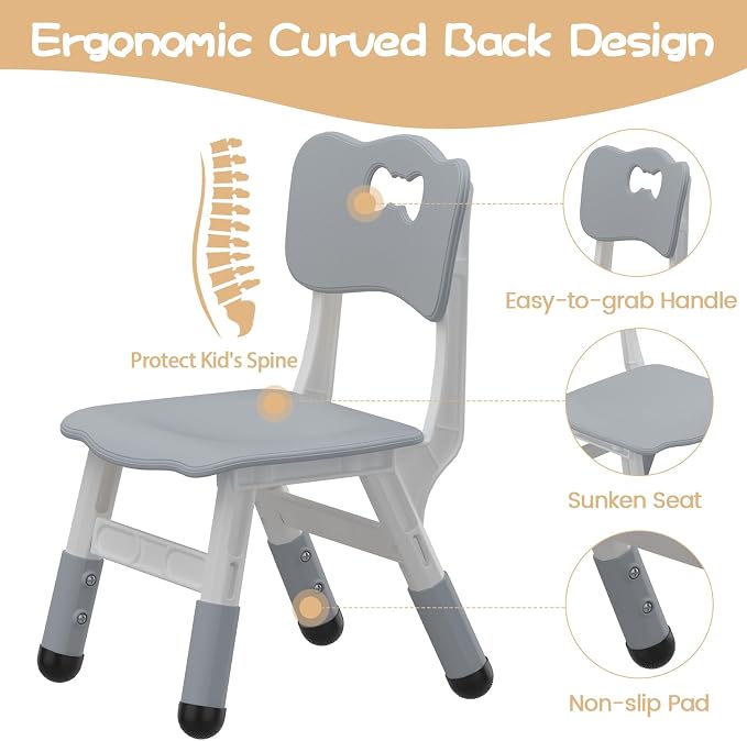 GAOMON Kids Table and 2 Chairs Set - Image 7