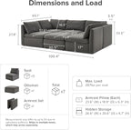 mopio Oversized Modular Sectional Sofa - Image 2