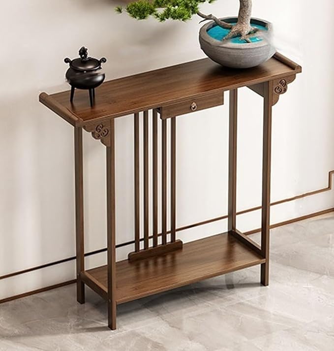 Natural Bamboo Console Table by Unknown