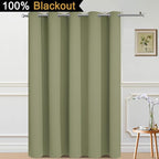 Yakamok Sage 100% Blackout Patio Door Curtain Panels W70 x L84, 1 Panel | Noise - Image 2