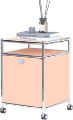 Matte Storage Cart with Flap Door, Large Capacity Storage Cart with Detachable by SIMPLINK