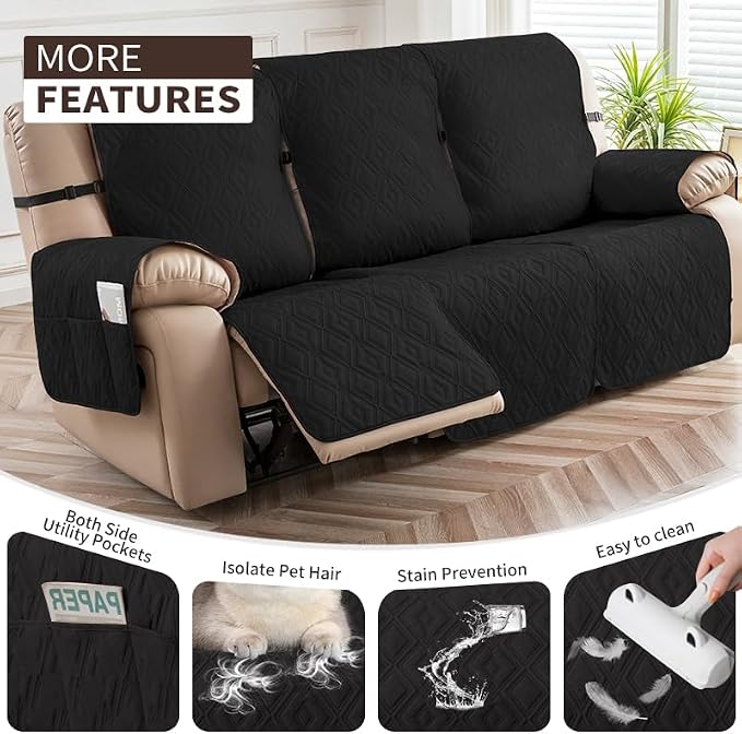 Genina Waterproof Couch Cover for Reclining Sofa - Image 3