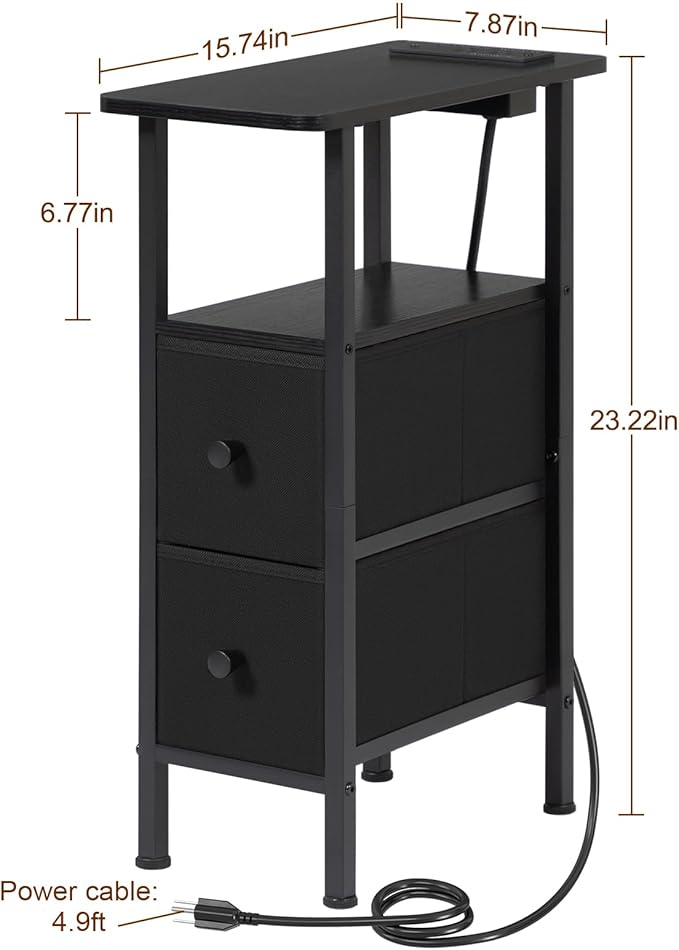 LOAKEKEL Narrow End Table Living Room - Image 3