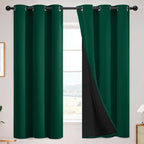 SimpleHome Dark Green 100% Blackout Curtains Room Darkening Living Room 63 | by SimpleHome