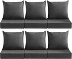 Outdoor Deep Seat Cushion Set, 24x24 Inch Water-Resistant & Fade-Resistant by MuaMelop