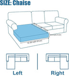 Smiry Waterproof Couch Cushion Covers, Stretch Jacquard Sectional Couch Covers - Image 6