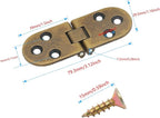 Piutouyar 4PCS Bronze Butler Tray Hinge, Heavy Duty Folding Flip Top Hinge 180 - Image 2