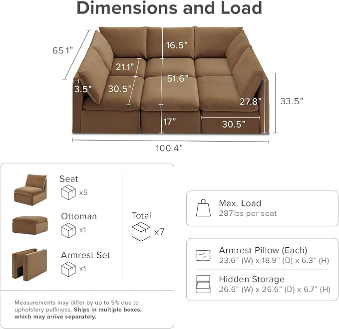 mopio Oversized Modular Sectional Sofa - Image 2