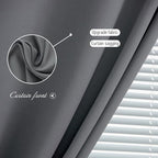 Magic Tape Stick On Curtains Window Shades Pull Down Blackout Window Cover - Image 5