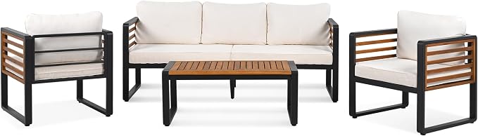 4-Pieces Outdoor Patio Sectional Sofa Set - Image 8