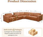 Power Recliner Sectional Sofa, Leather Recliner Sofa - Image 2