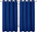 Royal Blue Blackout Curtains 66 x 63 Inch Length/Set of 2 Curtain - Image 2