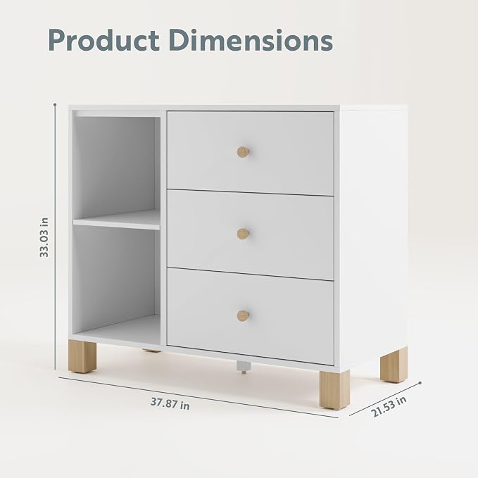Storkcraft California 3 Drawer Combo Dresser – GREENGUARD Gold Certified - Image 2