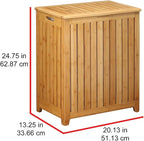 Oceanstar Spa-Style Bamboo Laundry Hamper - Image 6