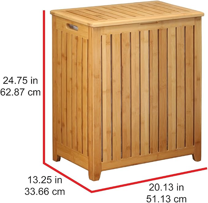 Oceanstar Spa-Style Bamboo Laundry Hamper - Image 6