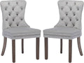 KCC Velvet Dining Chairs Set of 2, Upholstered High-end Tufted Dining Room Chair by KCC