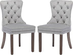 KCC Velvet Dining Chairs Set of 2, Upholstered High-end Tufted Dining Room Chair by KCC