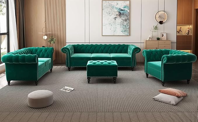 AVZEAR Living Room Loveseat Sofa, Upholstered Sofa Modern Loveseat Sofa - Image 3
