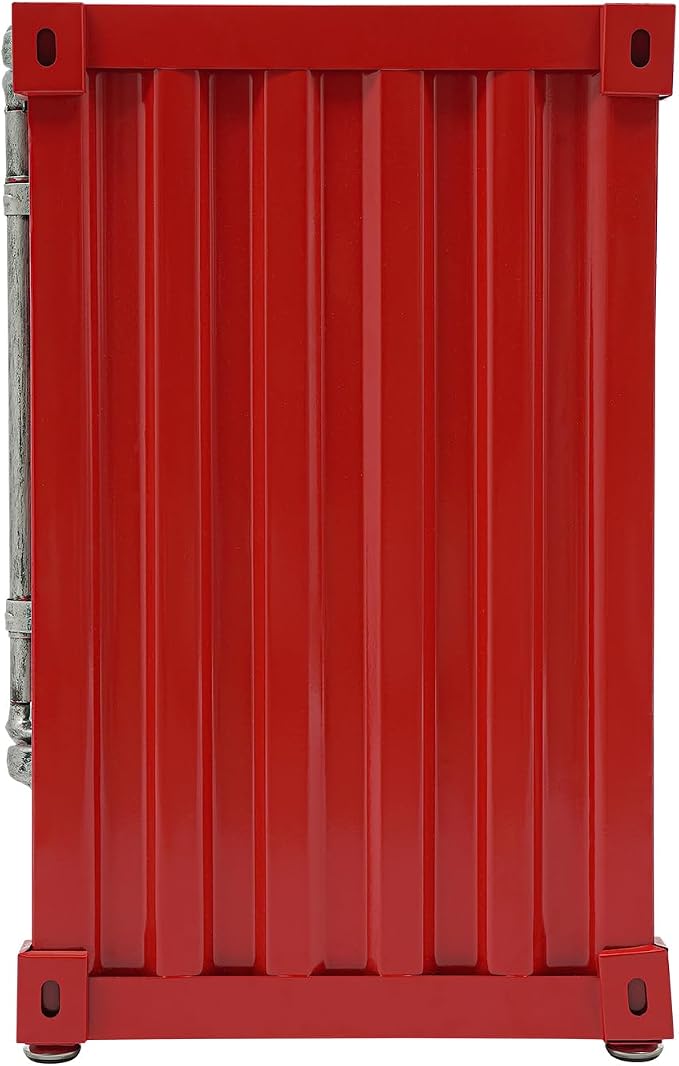 Industrial Metal Shipping Container Cabinet, Iron Side Table - Image 5