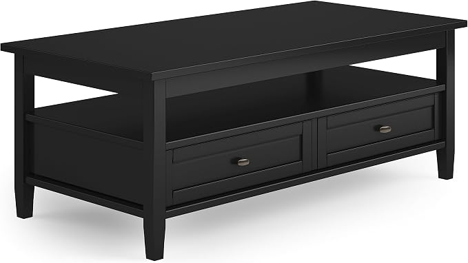SIMPLIHOME Warm Shaker Solid Wood Transitional-Style 48-inch Wide Coffee Table - Image 4