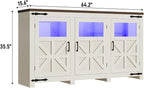 64" Large LED Farmhouse TV Stand - Image 2