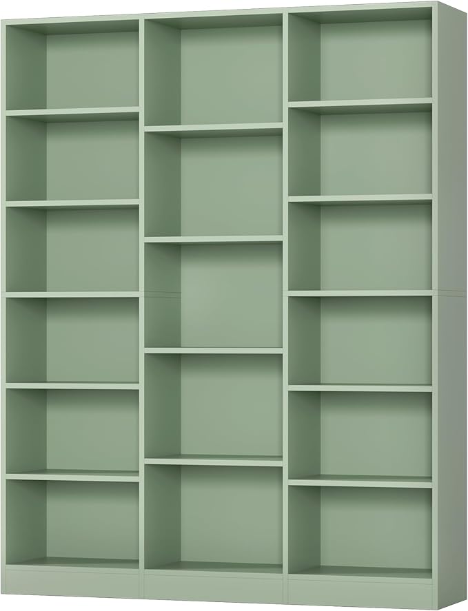FACBOTALL Triple Wide Bookshelf, 6 Tier Large Bookshelf, Bookcase - Image 7