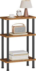 HOOBRO Narrow Side Table, 3-Tier Slim End Table No Tools Needed, Twist-On by HOOBRO