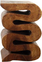 Haussmann Wood Wave Verve Accent Snake Table 12x14x20 in H Walnut Oil - Image 6