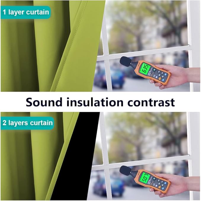 NICETOWN Blackout Curtains 80 inches Long, 2 Pieces, Fresh Green, Full Light - Image 4