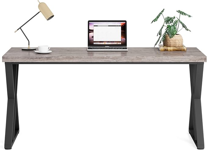 LITTLE TREE 55 Inch Large Simple Industrial Computer Desk Study Writing Table - Image 7