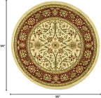 SAFAVIEH Lyndhurst Collection 8' Round Ivory/Rust LNH212R Traditional Oriental - Image 2