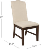 HomePop Scalloped Back Dining Chair - Image 3