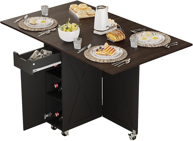 3imothrix Folding Dining Table, Small Dining Table, Space Saving Dining Table by 3imothrix