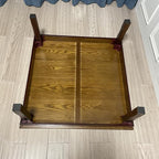 Rustic Wooden Korean Coffee Table Folding Legs, 24 x 24 inches - Image 8