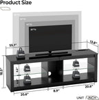 Bestier LED TV Stand for 55/60/65 Inch TV, Modern Gaming TV Console - Image 2