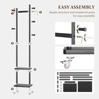 Solid Wood Coat Rack Freestanding Clothing Rack - Image 6