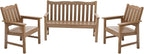 Stoog All-Weather Garden Bench & Chairs Set, 3-Piece Patio Furniture Set by Stoog