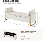 48" End of Bed Bench, Modern Storage Benches - Image 2