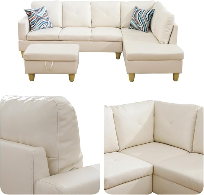 97.5" L Shaped Couch Set, Modular Sectional Couches - Image 4