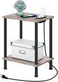 HOOBRO Side Table with Charging Station, End Table with USB Ports and Outlet by HOOBRO