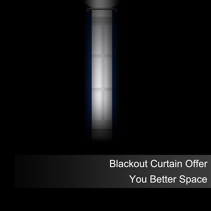 Blackout Curtains 42 x 63 inch/Royal Blue Curtains Set of 2 Panels/Thermal - Image 3