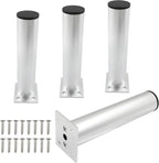 Set of 4 Aluminum Alloy Furniture Legs 7 Inch Height, 1.5 Inch Diameter by Kyuionty